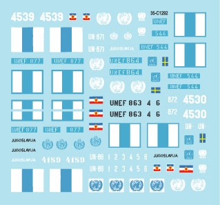Star Decals Peacekeepers Middle East #2 UNEF Suez Sinai Gaza 1:35