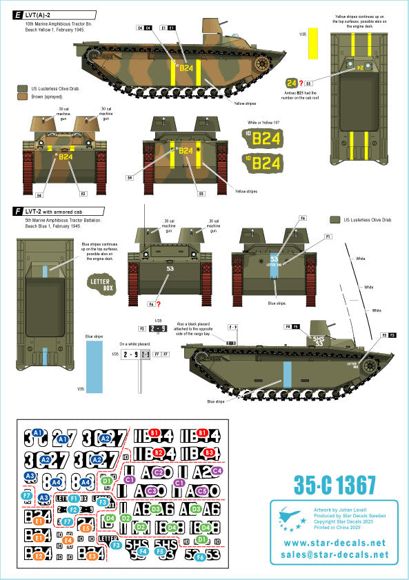 Star Decals 35-C1367 1:35 US PACIFIC WARS