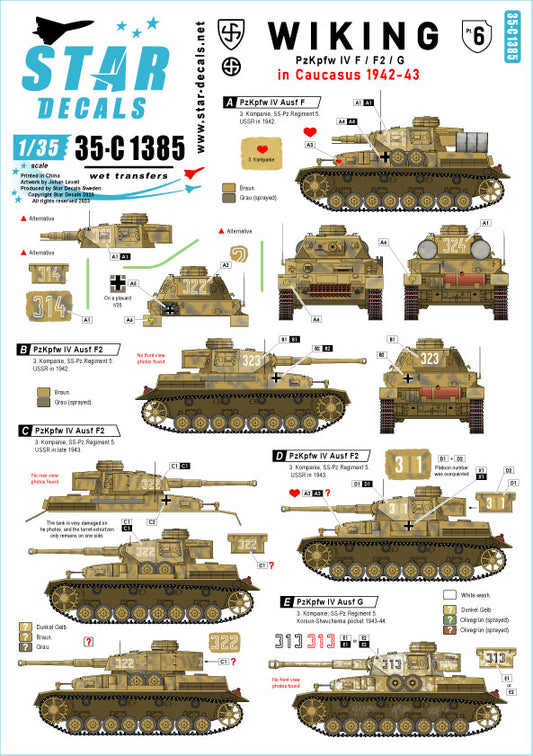 Star Decals 35-C1385 1:35 Wiking # 6