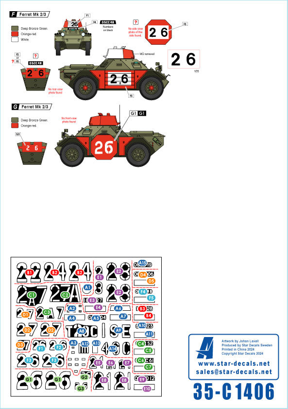 Star Decals 35-C1406 1:35 BATUS # 1