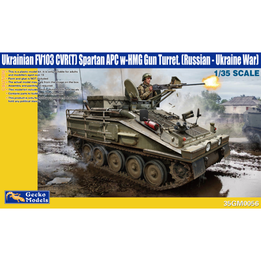 Gecko 35GM0056 Ukrainian FV103 CVR(T) Spartan APC w-HMG Turret 1:35 Model Kit