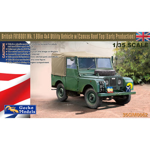 Gecko British FV18001 Mk1 80in 4x4 Utility Vehicle Early 1:35 Model Kit 35GM0062