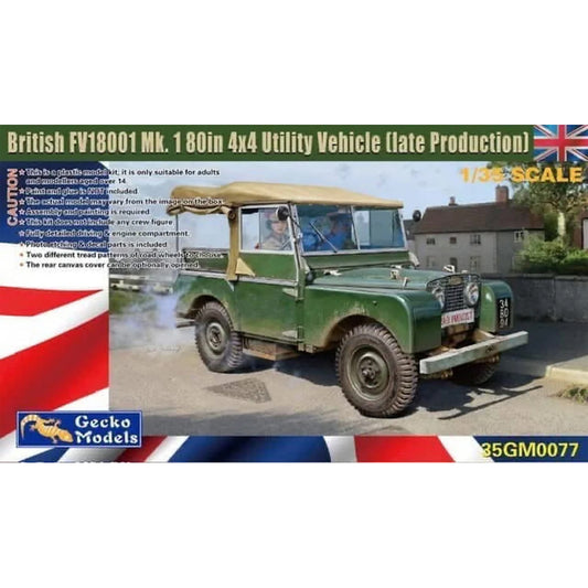 Gecko Models 35GM0077 British FV18001 Mk.1 80in 4x4 Utility Vehicle 1:35 Model Kit