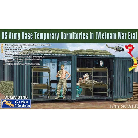 Gecko Models 35GM0116 US Army Temporary Dormitories (Vietnam Era) 1:35 Model Kit