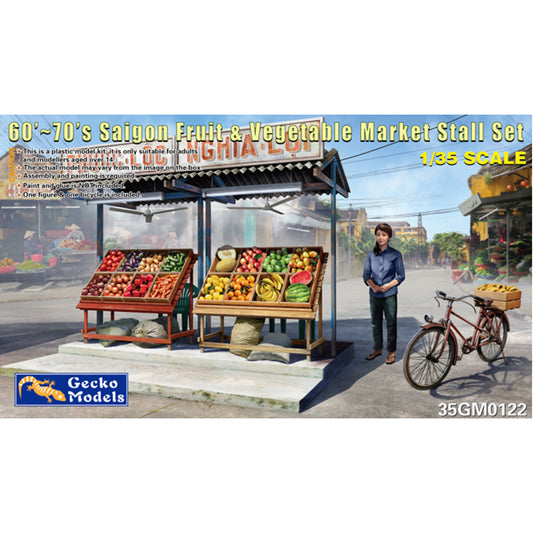 Gecko Models 35GM0122 Saigon Fruit & Vegetable Market Stall 1:35 Model Kit
