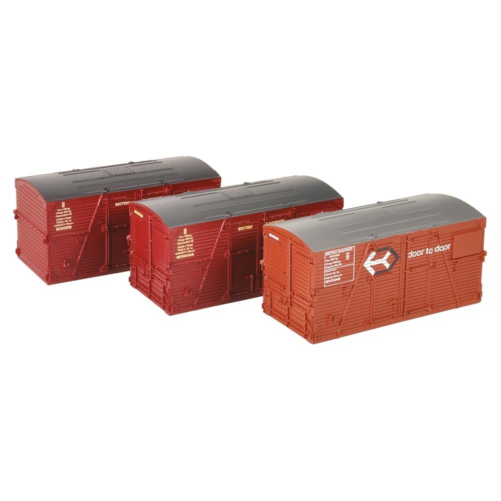 Bachmann Branchline 36-004A Type BD Containers BR Bauxite x1 & BR Crimson x2