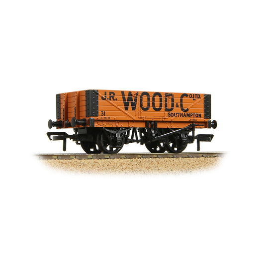 Bachmann 37-053A 5 Plank Wagon Wooden Floor 'J.R. Wood & Co. Ltd.' Orange OO