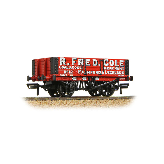 Bachmann 37-060A 5 Plank Wagon Wooden Floor R. Fred. Cole Coal & Coke Merc. Red
