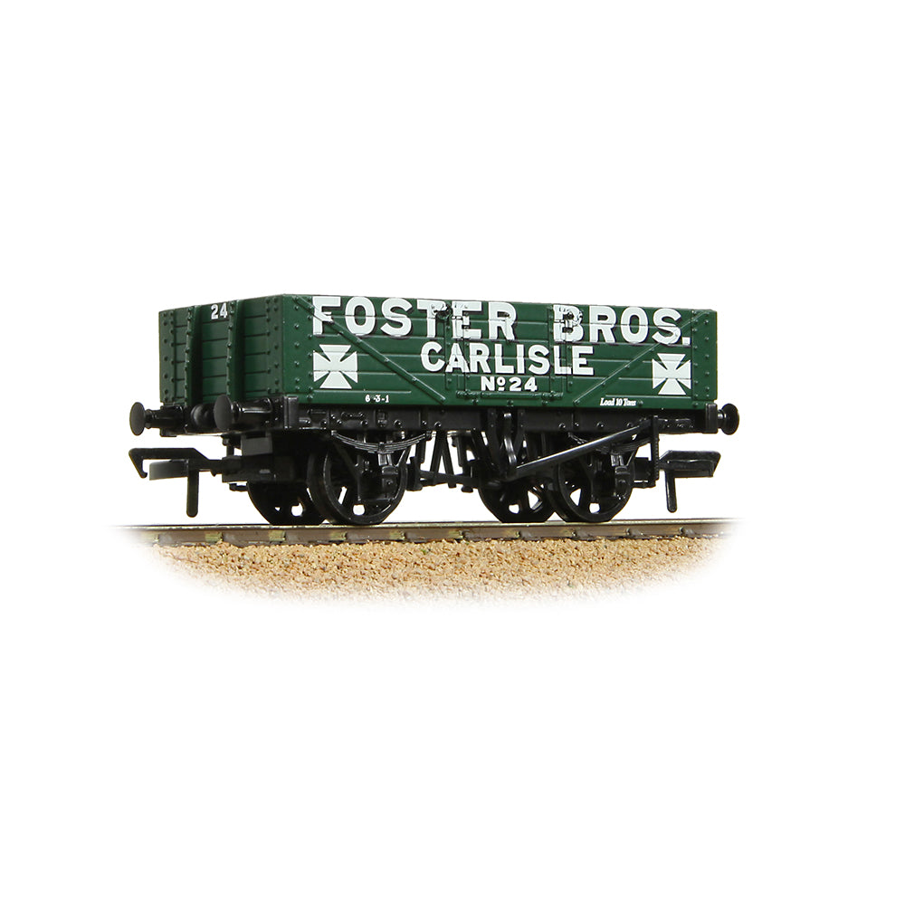 Bachmann Branchline 37-063A 5 Plank Wagon Wooden Floor 'Foster Bros.' Green OO
