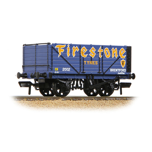 Bachmann Branchline 37-082B 7 Plank End Door Wagon 'Firestone Tyres' Blue