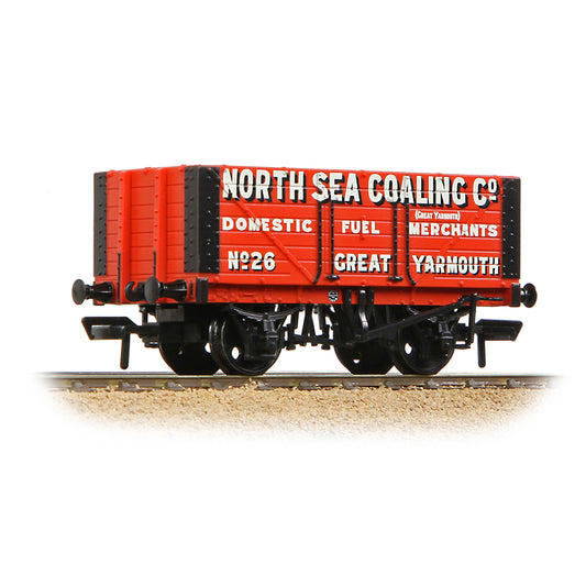 Bachmann Branchline 37-112A 7 Plank Fixed End Wagon 'North Sea Coaling Co.' Red