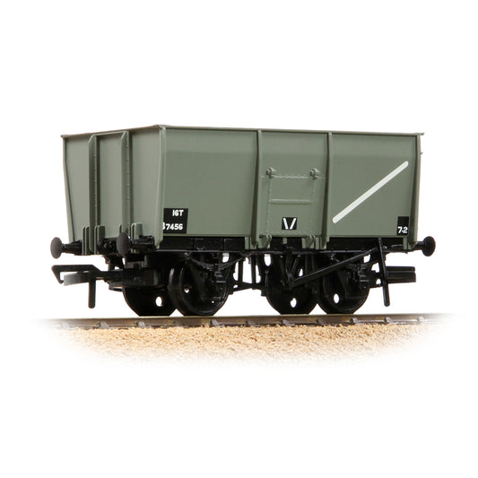 Bachmann Branchline 37-450C 16T Steel Slope-Sided Wagon Rivetted Doors BR Grey