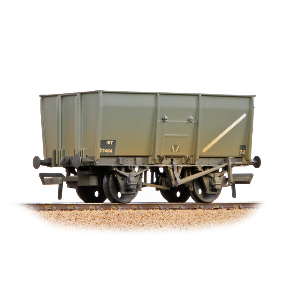Bachmann Branchline 37-450D 16T Steel Slope-Sided Wagon Rivetted Doors BR Grey W