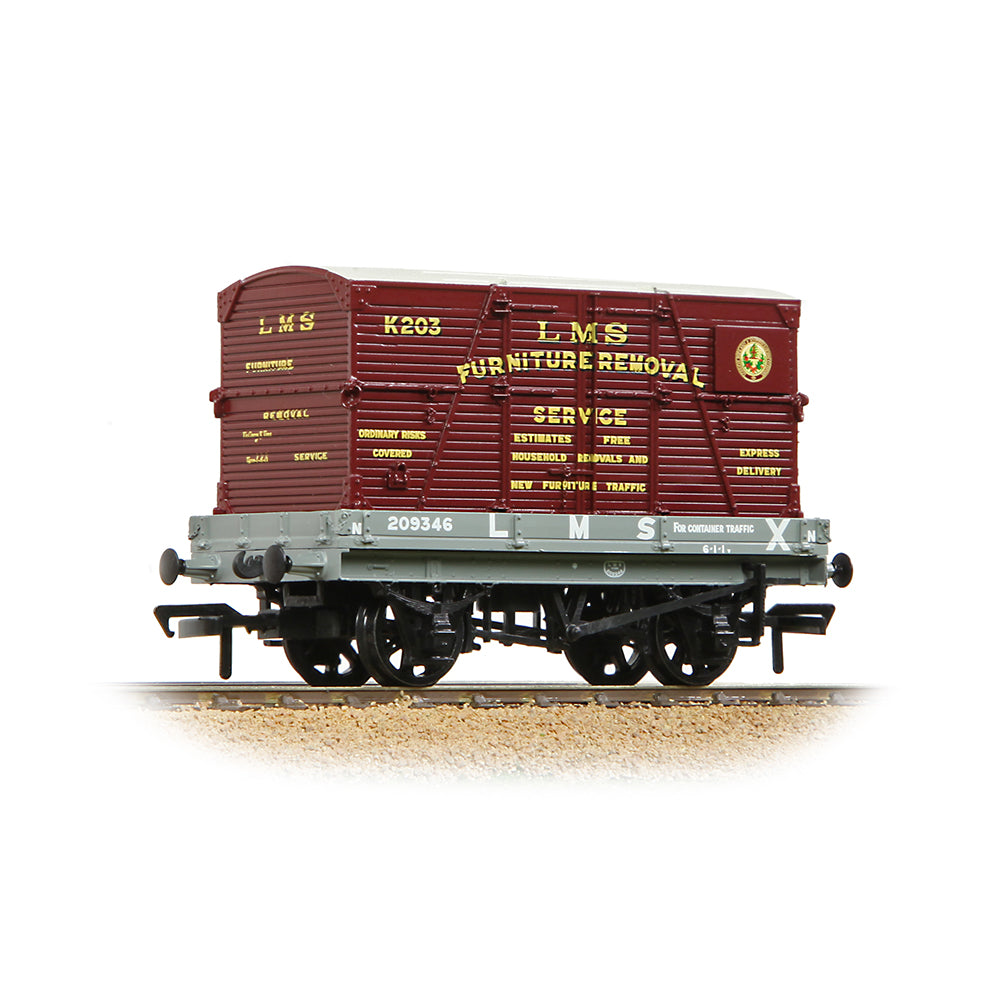 Bachmann Branchline 37-482 1 Plank Wagon LMS Grey 'Furniture Removal Service'