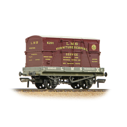 Bachmann Branchline 37-482A 1 Plank Wagon LMS Grey 'Furniture Removal Service'