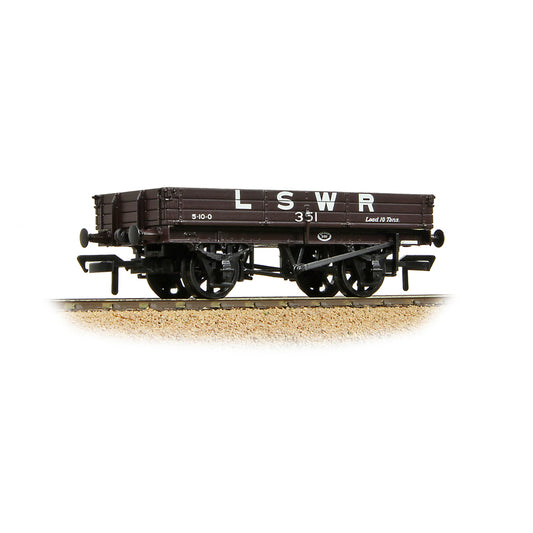 Bachmann Branchline 37-940A 3 Plank Wagon LSWR Brown OO Gauge