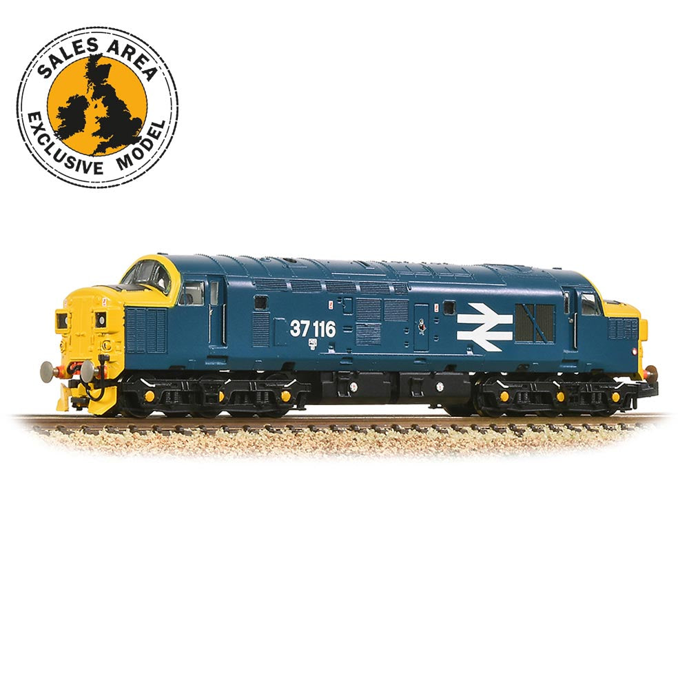 Graham Farish 371-450SD Class 37/0 Split Headcode 37116 BR Blue (Large Logo)