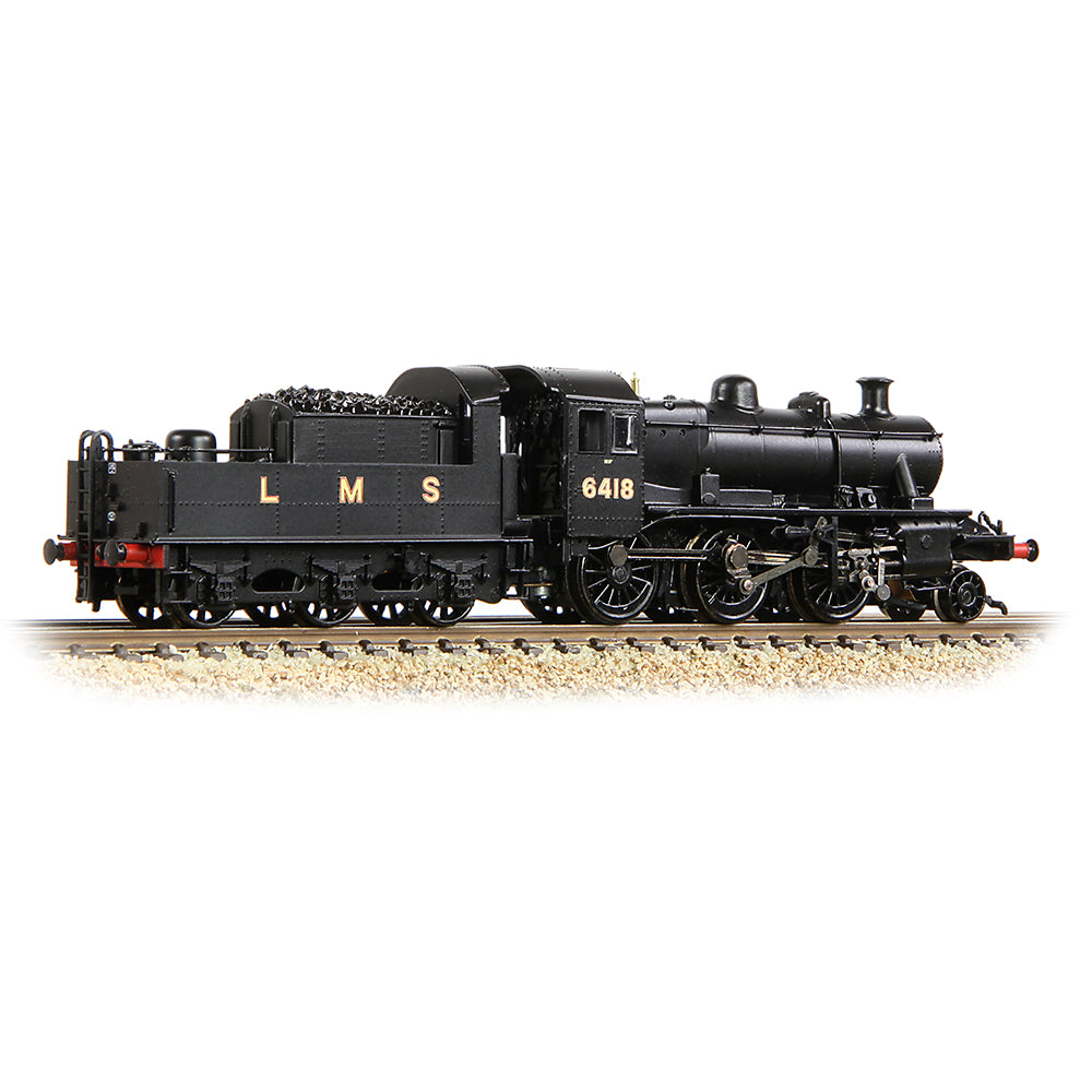 Graham Farish 372-627A LMS Ivatt 2MT 6418 LMS Black N Gauge