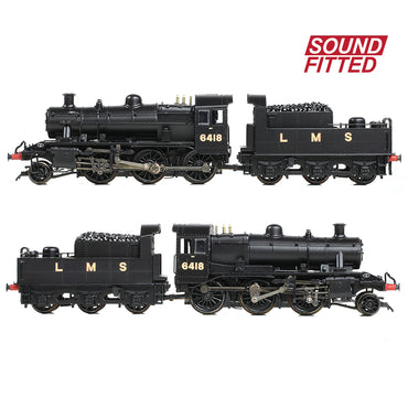 Graham Farish 372-627ASF LMS Ivatt 2MT 6418 LMS Black N Gauge