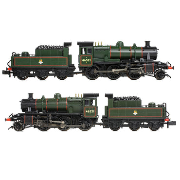 Graham Farish 372-630 LMS Ivatt 2MT 46521 BR Lined Green (Early Emblem) N Gauge