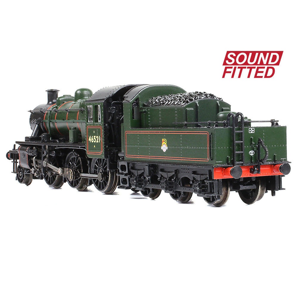 Graham Farish 372-630SF LMS Ivatt 2MT 46521 BR Lined Green Early Emblem N Gauge