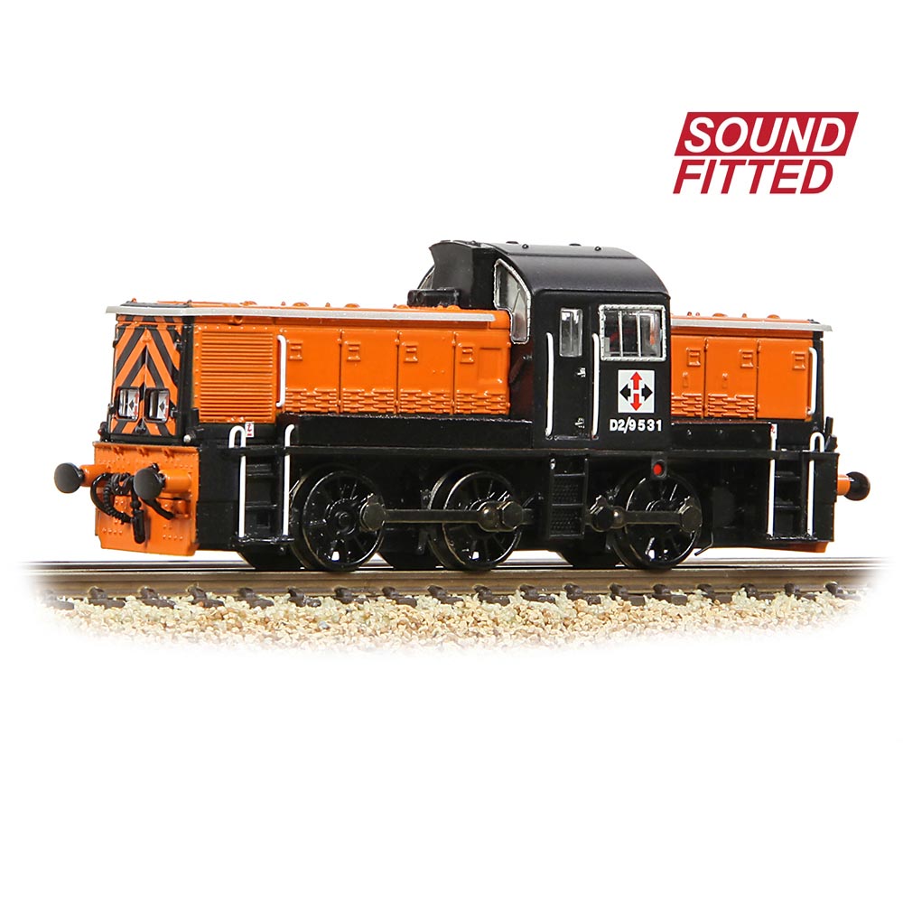 Graham Farish 372-954SF Class 14 D2/9531 NCB British Oak Orange & Black N Gauge