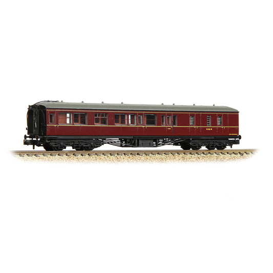 Graham Farish 374-512A GWR Hawksworth Brake Second Corridor BR Maroon