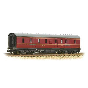 Graham Farish 374-885A LMS Stanier 50ft Full Brake LMS Crimson Lake