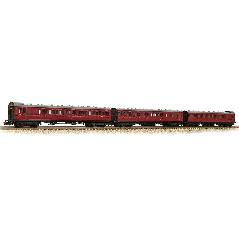 Graham Farish 374-912 SE&CR 60ft Birdcage 3-Coach Pack BR Crimson
