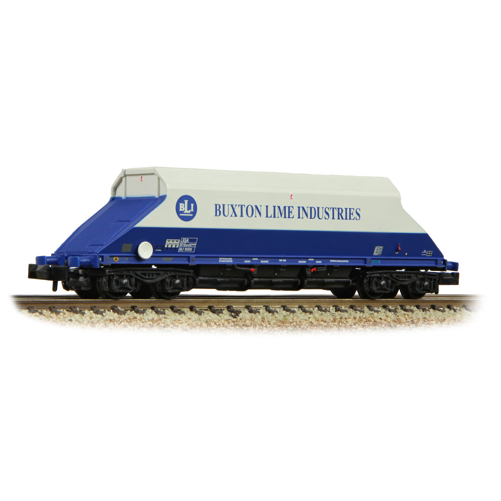 Graham Farish 377-101C JGA Bogie Hopper 'Buxton Lime Industries' White & Blue