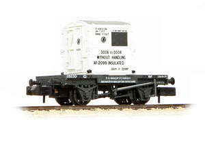 Graham Farish 377-327B Conflat Wagon GWR Grey w/AF Container GWR White N Gauge