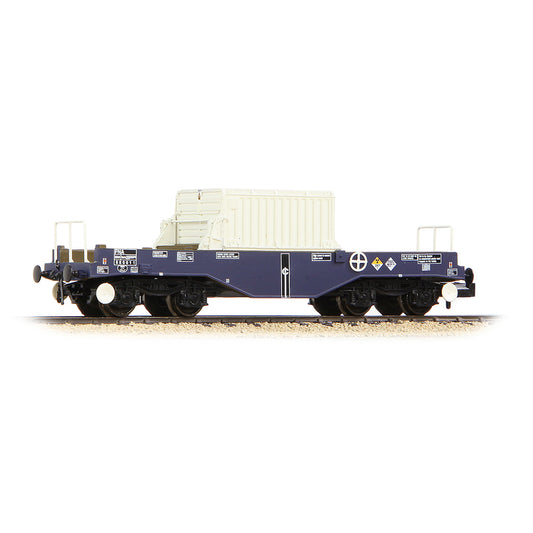 Graham Farish 377-803 BR FNA Nuclear Flask Wagon w/Flat Floor DRS Blue w/Flask N