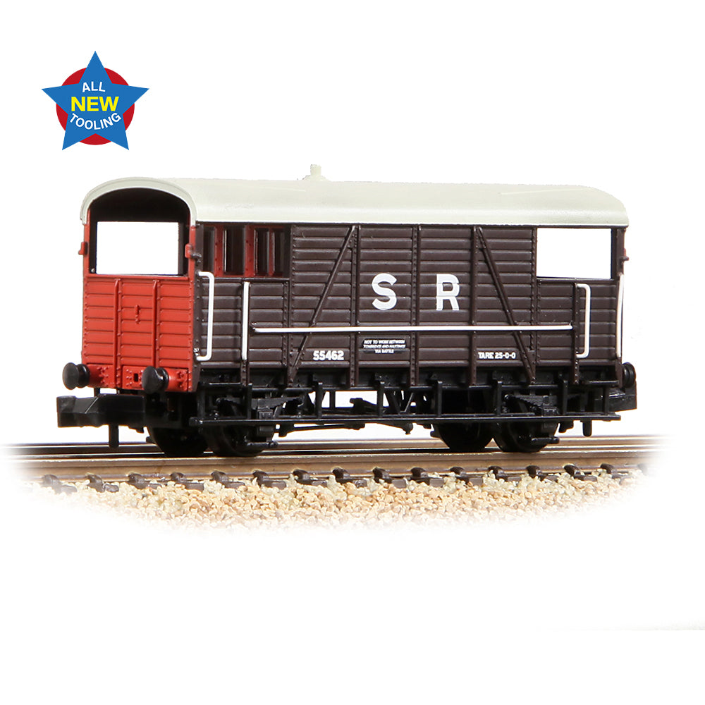 Graham Farish 378-026 SE&CR 25T 'Dance Hall' Brake Van SR Brown