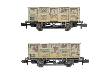 Bachmann 378-052A BR 24.5T Mineral Wagon BR Grey (TOPS) WEATHERED N Gauge