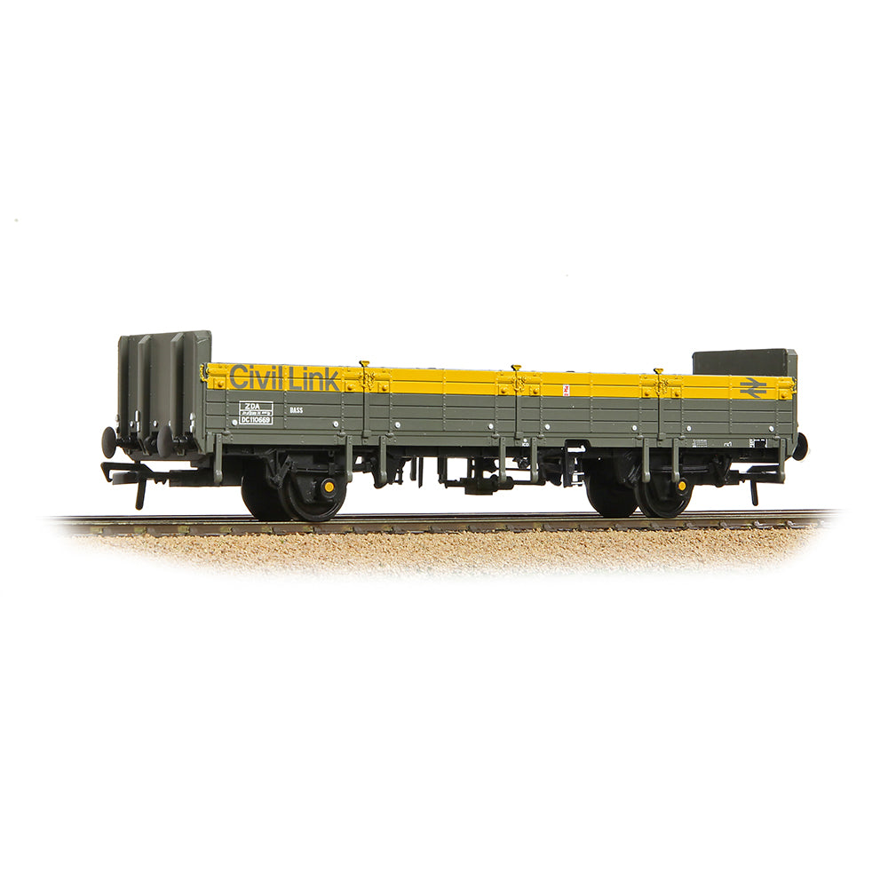 Bachmann Branchline 38-047 BR ZDA 'Bass' Open Wagon Low Ends BR Eng. 'Civil Link' Grey & Yellow