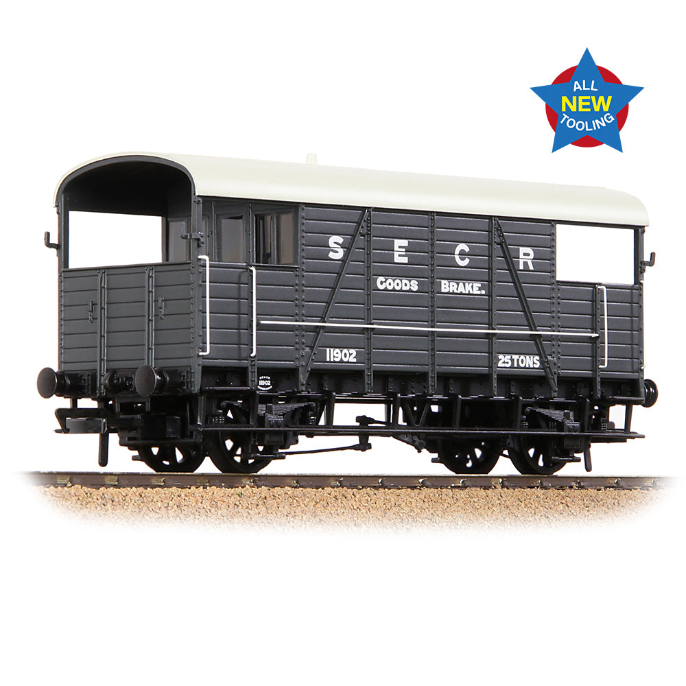 Bachmann Branchline 38-915 SE&CR 25T 'Dance Hall' Brake Van SE&CR Grey OO
