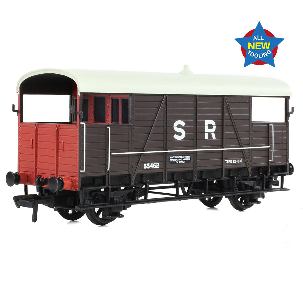 Bachmann Branchline 38-916 SE&CR 25T 'Dance Hall' Brake Van SR Brown OO