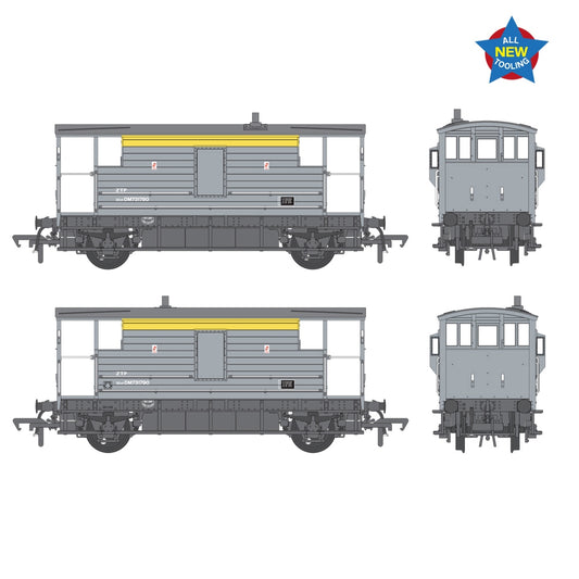 Bachmann Branchline 38-979 LMS 20T Brake Van BR Engineers Grey & Yellow OO Gauge