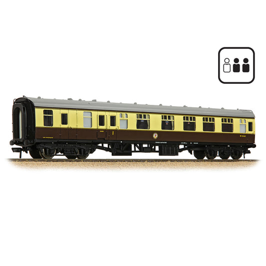 Bachmann Branchline 39-229DPF BR Mk1 BCK Brake Comp. Corridor BR WR Choc&Cream