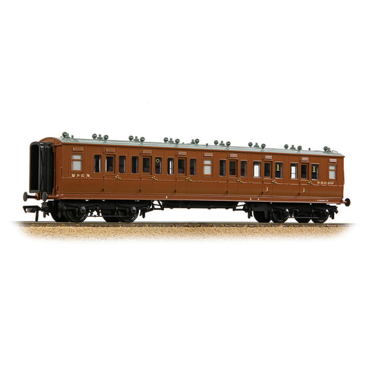 Bachmann Branchline 39-861 LNWR 50ft Arc Roof Composite Corridor M&GN Brown