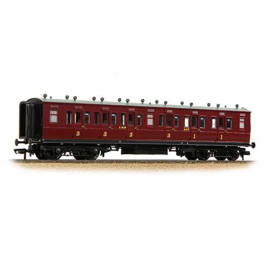 Bachmann Branchline 39-863 LNWR 50ft Arc Roof Comp. Corridor LMS Crimson Lake