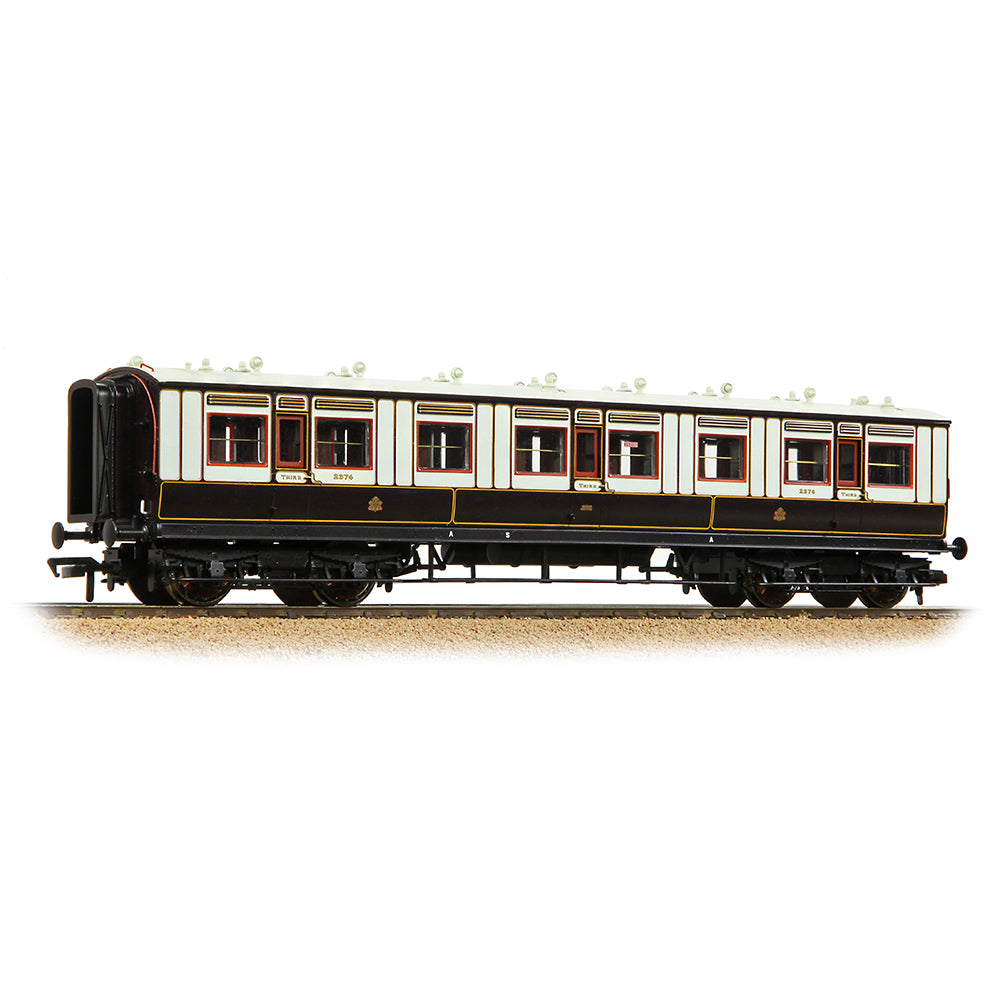 Bachmann Branchline 39-870A LNWR 50ft Arc Roof 3rd Corridor LNWR Claret & White
