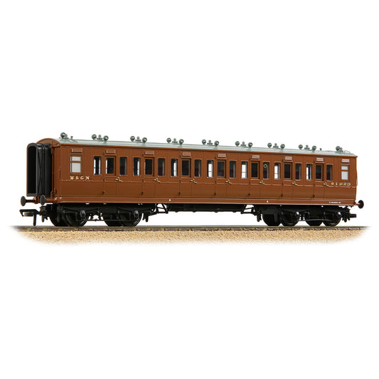 Bachmann Branchline 39-871 LNWR 50ft Arc Roof Third Corridor M&GN Brown