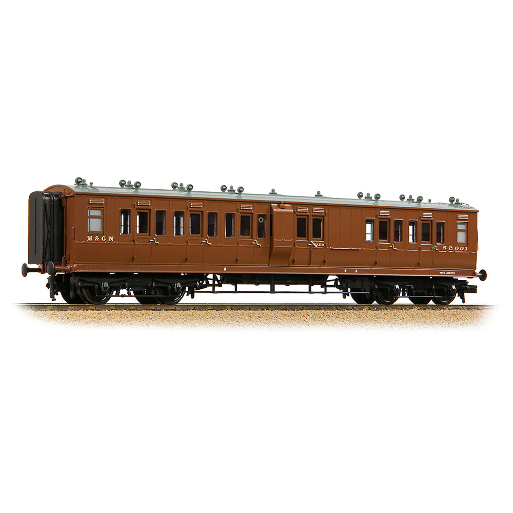 Bachmann Branchline 39-881 LNWR 50ft Arc Roof Brake Third Corridor M&GN Brown