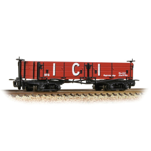 Bachmann Narrow Gauge 393-056 Open Bogie Wagon 'ICI' Red OO9 Gauge
