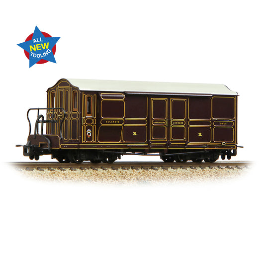 Graham Farish 394-076 Ffestiniog Railway Curly Roof Van No.1 FR Lined Plum