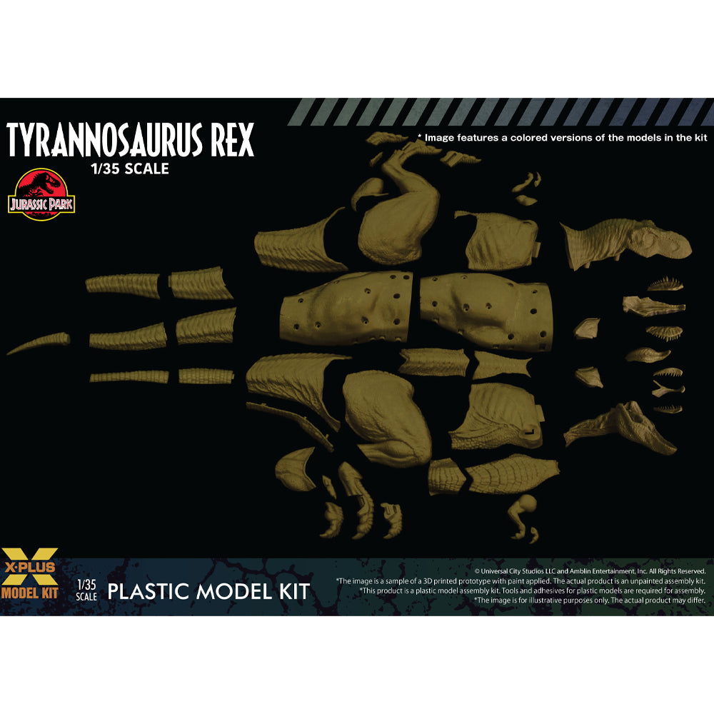 X-Plus Jurassic Park Tyrannosaurus Rex & Dr Malcolm Figure 1:35 Model Kit