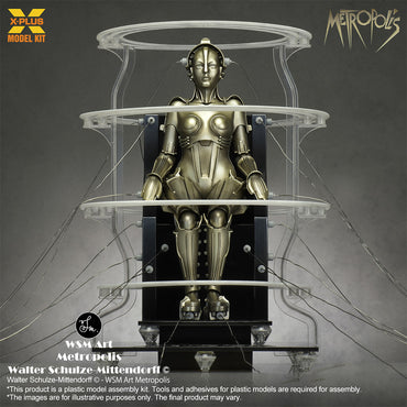 X-Plus Metropolis Maschinenmench Gold Seated Version 1:8 Plastic Model Kit