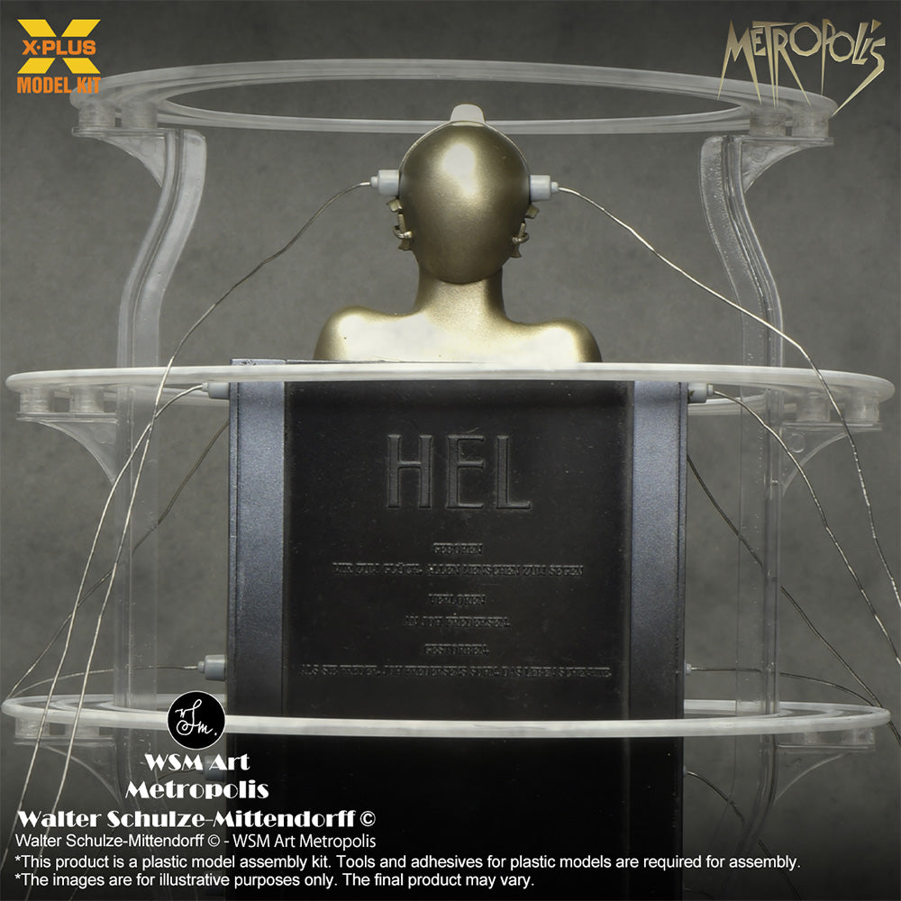 X-Plus Metropolis Maschinenmench Gold Seated Version 1:8 Plastic Model Kit