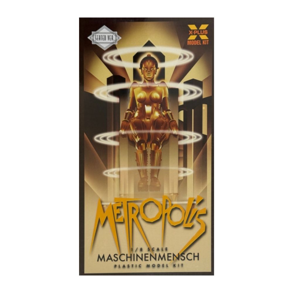 X-Plus Metropolis Maschinenmench Gold Seated Version 1:8 Plastic Model Kit